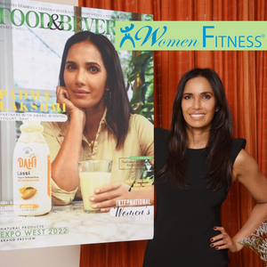 Women Fitness: Padma Lakshmi on March 2022 Cover of Food & Beverage Magazine with DAH! Yogurt
